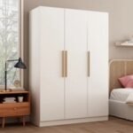 مصباح أرض خشب زان و قماش مدعم ببلاس2