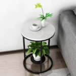 ترابيزة جانبية ستيل ورخام كراره تركى